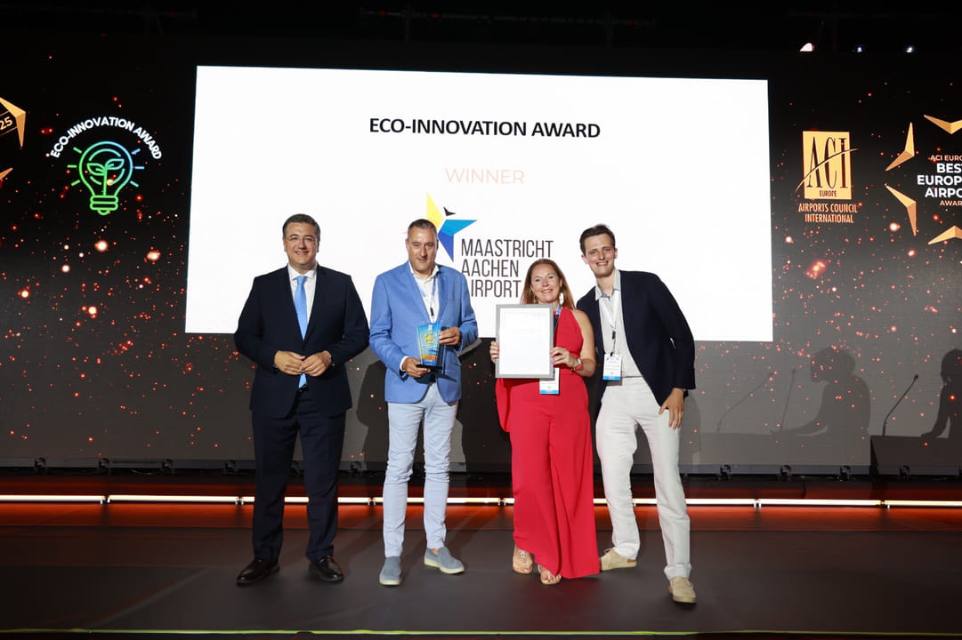 Maastricht Aachen Airport wint Europese prijs voor milieuvriendelijk project